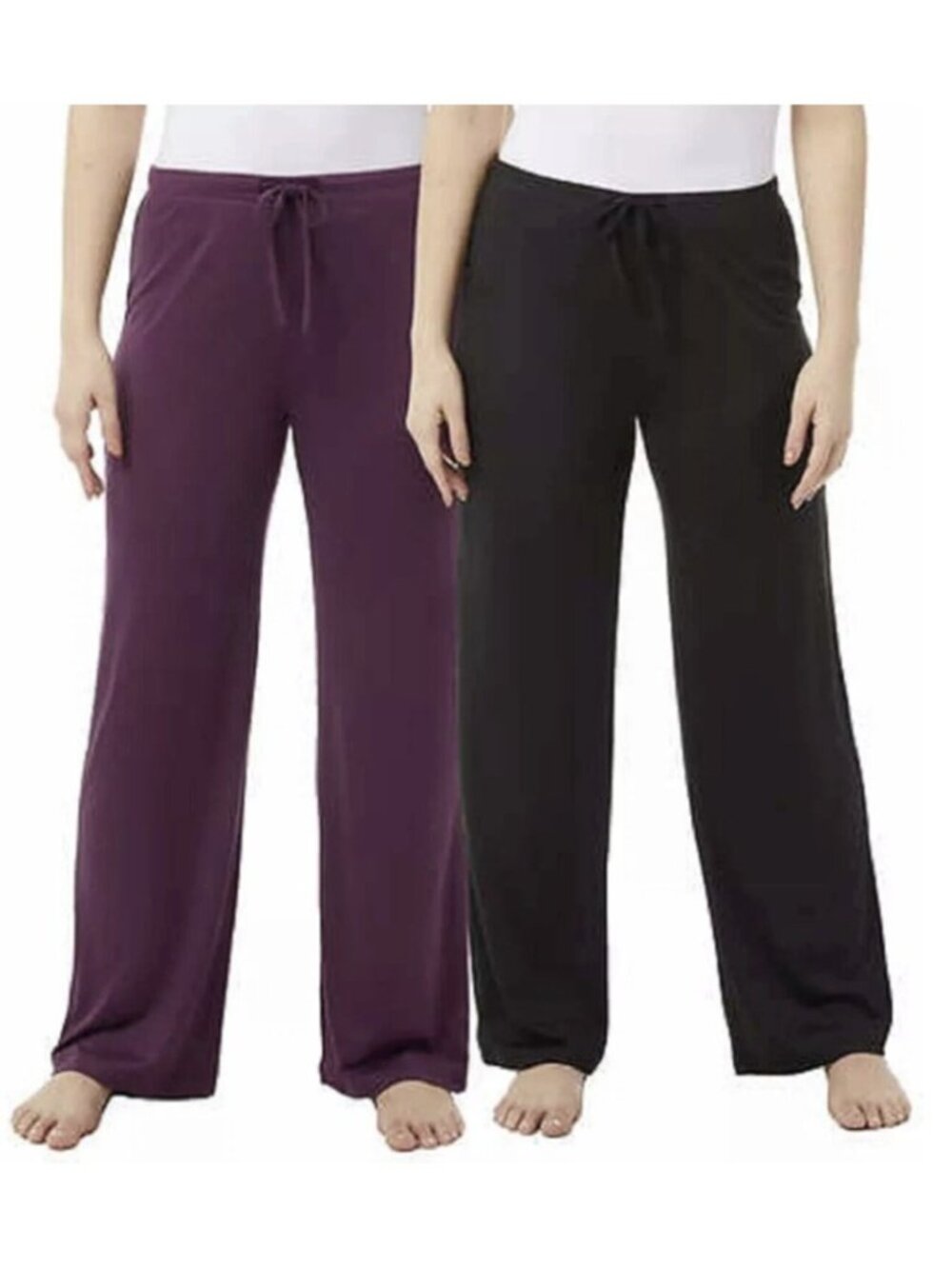 32 Degrees Cool Womenβs Sleep Lounge Pajama Pants New 2-Pack Black Purple L